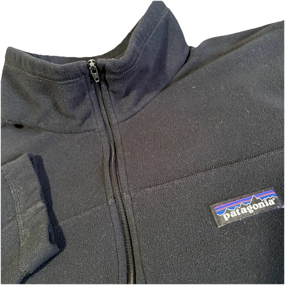 Patagonia Fleece Quarter Zip Mens XL Black Sweatshirt Pullover Lightweight